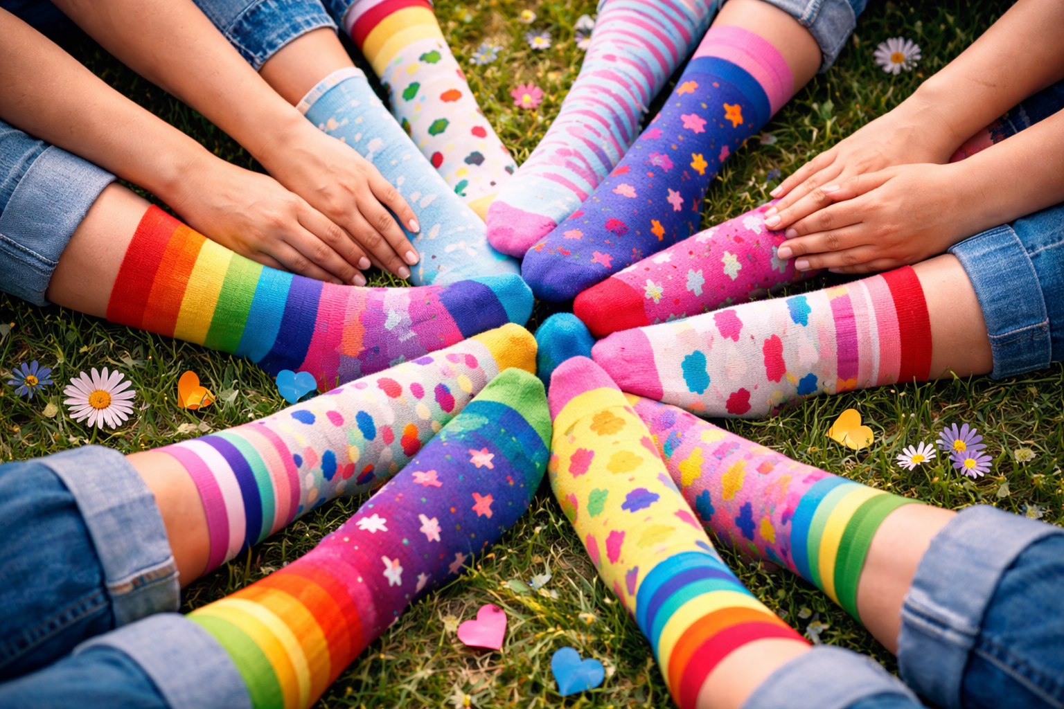 chaussettes illustrant la neurodiversité